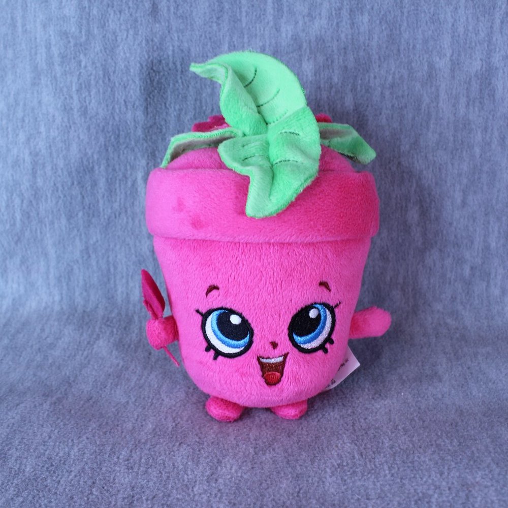 Shopkins PINK FLOWER POT Peta Plant 7" Plush Toy Stuffed